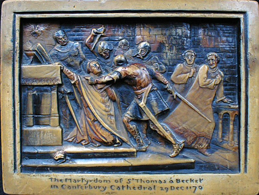 Print - Martyrdom of St Thomas a Becket in Canterbury Cathedral 29 Dec 1170